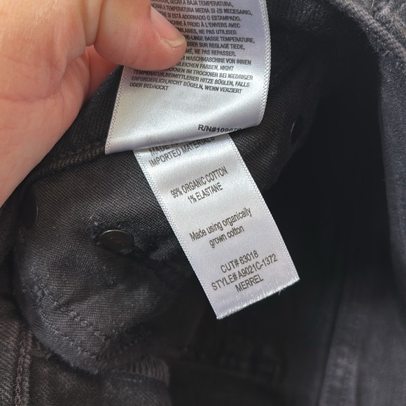 Agolde Merrel Black Straight Leg Jeans size 26 - Picture 7 of 16